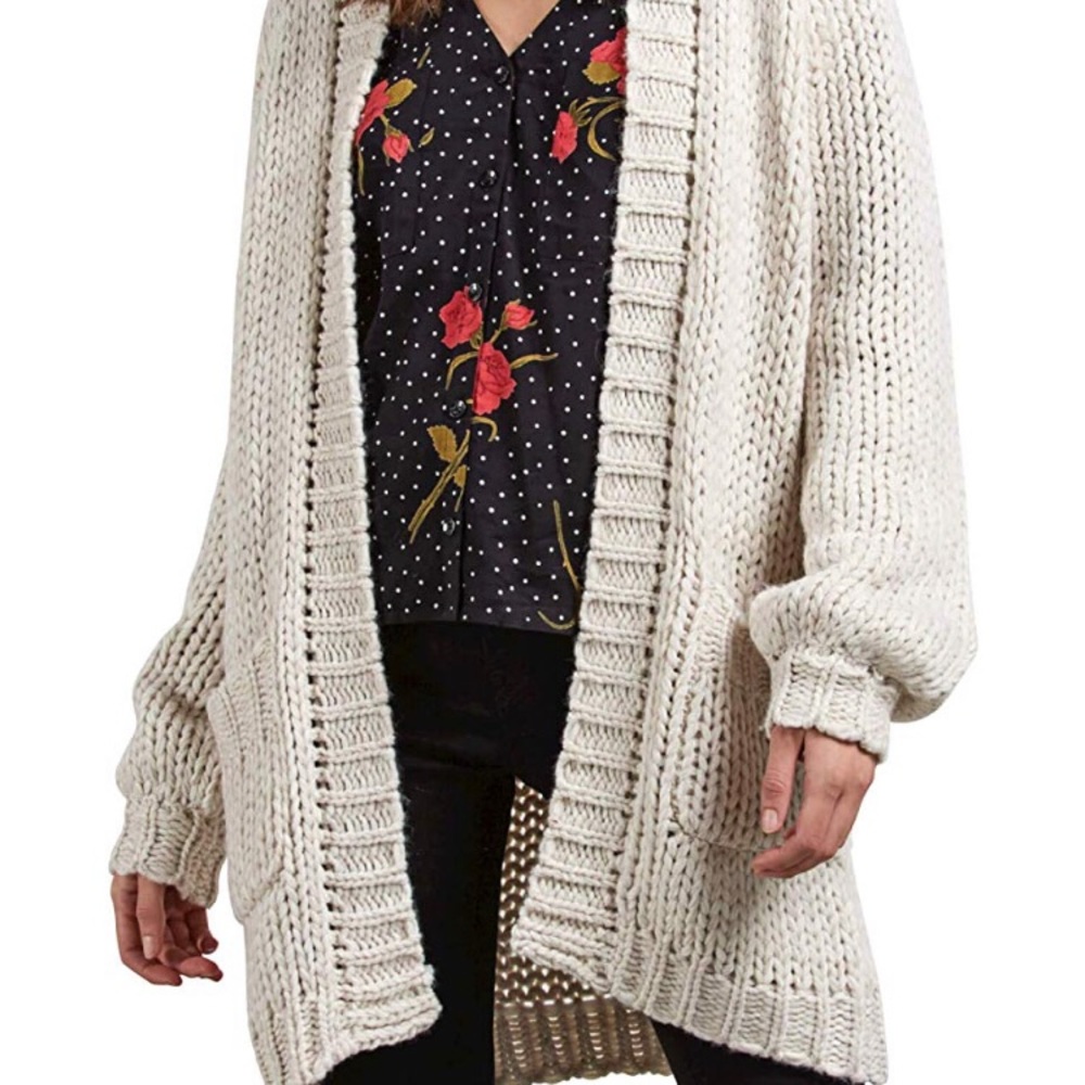 Volcom Oversized Chunky Cardigan Sweater
